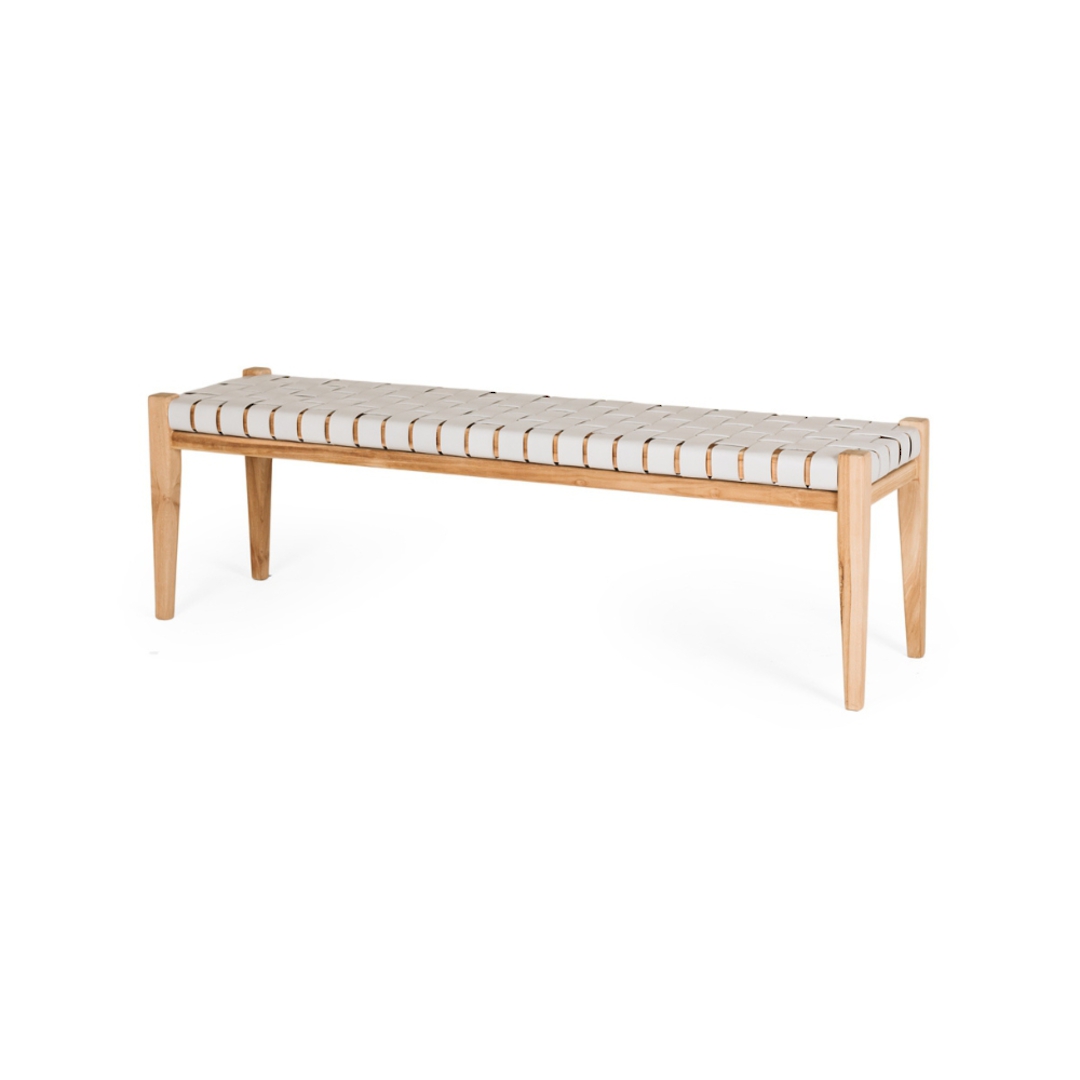 Indo Woven Bench 150 Duck Egg image 0